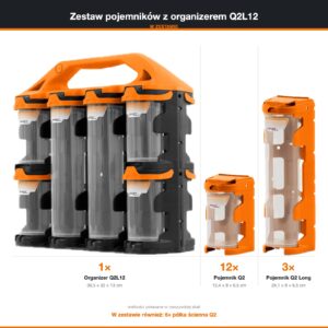 Zestaw pojemników z organizerem Q2L12