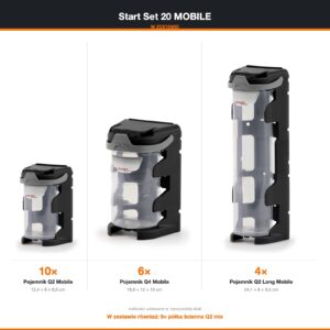 Zestaw startowy Start Set 20 MOBILE — 20 pojemników z zaczepem do zabudowy